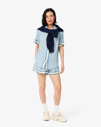 Oversized Monogram Print Shirt