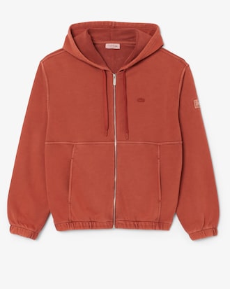 Oversized Wash Effect Zipped Sweatshirt