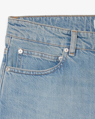 Straight Fit Denim Bermuda Shorts