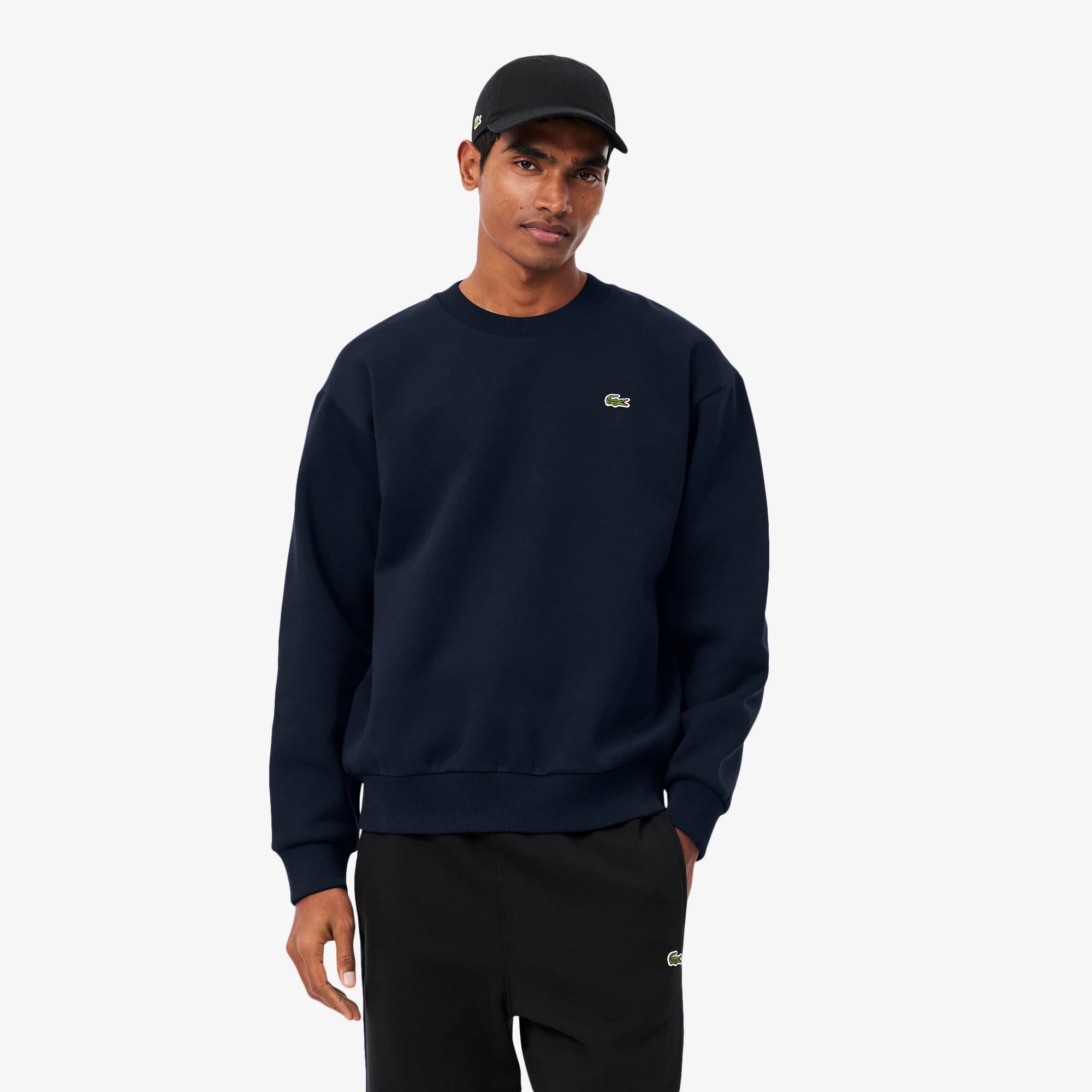 Lacoste Cotton Fleece Sweatshirt Size 9 - 4XL Midnight Blue