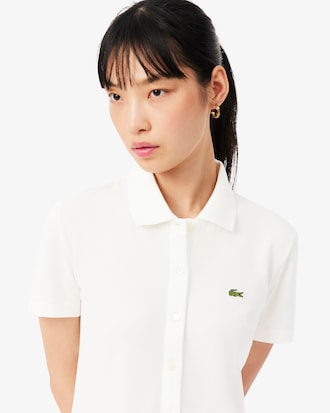 Stretch Piqu&eacute; Pleated Polo Dress