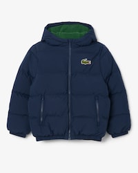 Unisex Embroidered Crocodile Hooded Puffed Jacket