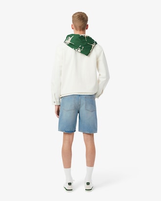 Straight Fit Denim Bermuda Shorts