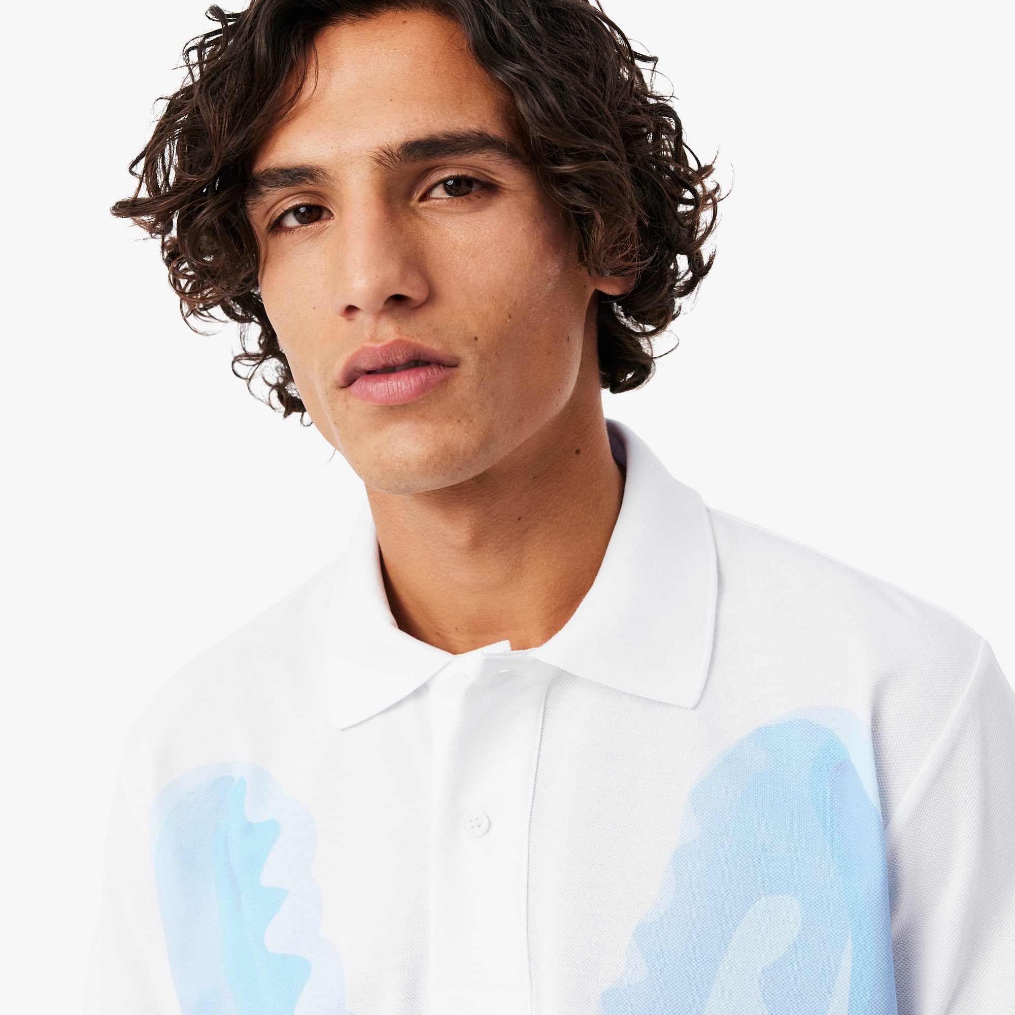 Classic Fit Printed Piqué Polo Shirt - Men's Short Sleeves Polo
