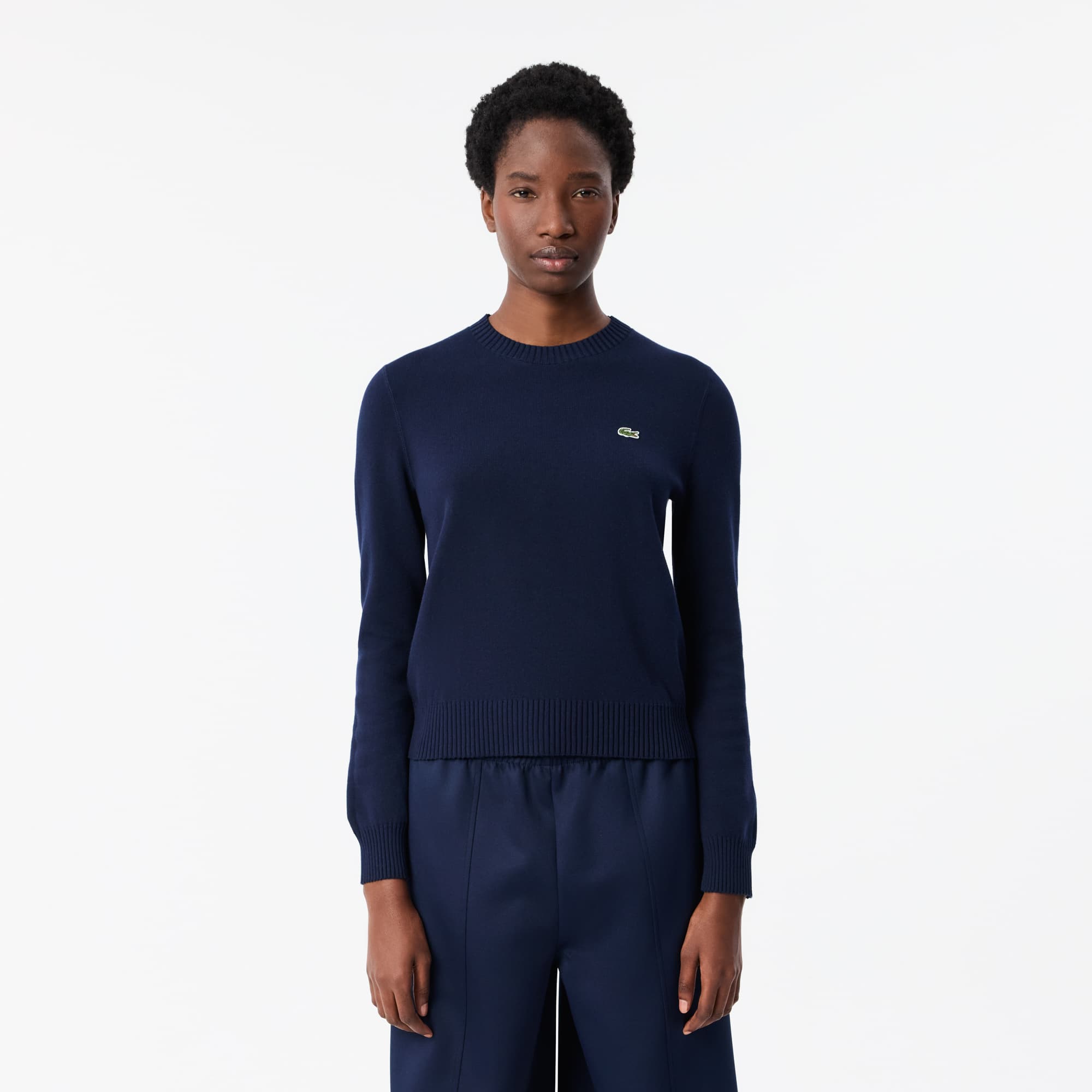 Cotton Crew Neck Sweater - Women's Knitwear - New In 2025 | Lacoste