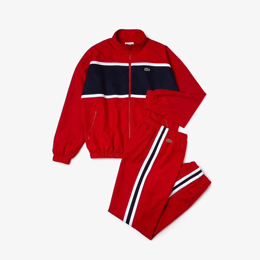 Men S Lacoste Sport Loose Colourblock Tracksuit Lacoste