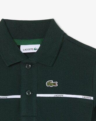 Contrast Band Petit Piqu&eacute; Polo Shirt