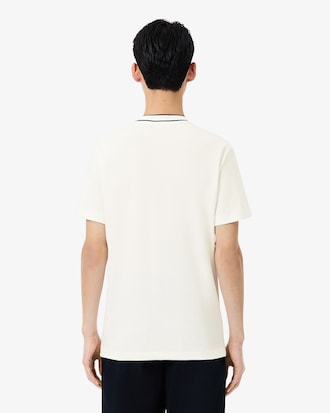 Stretch Piqu&eacute; Stripe Collar T-shirt