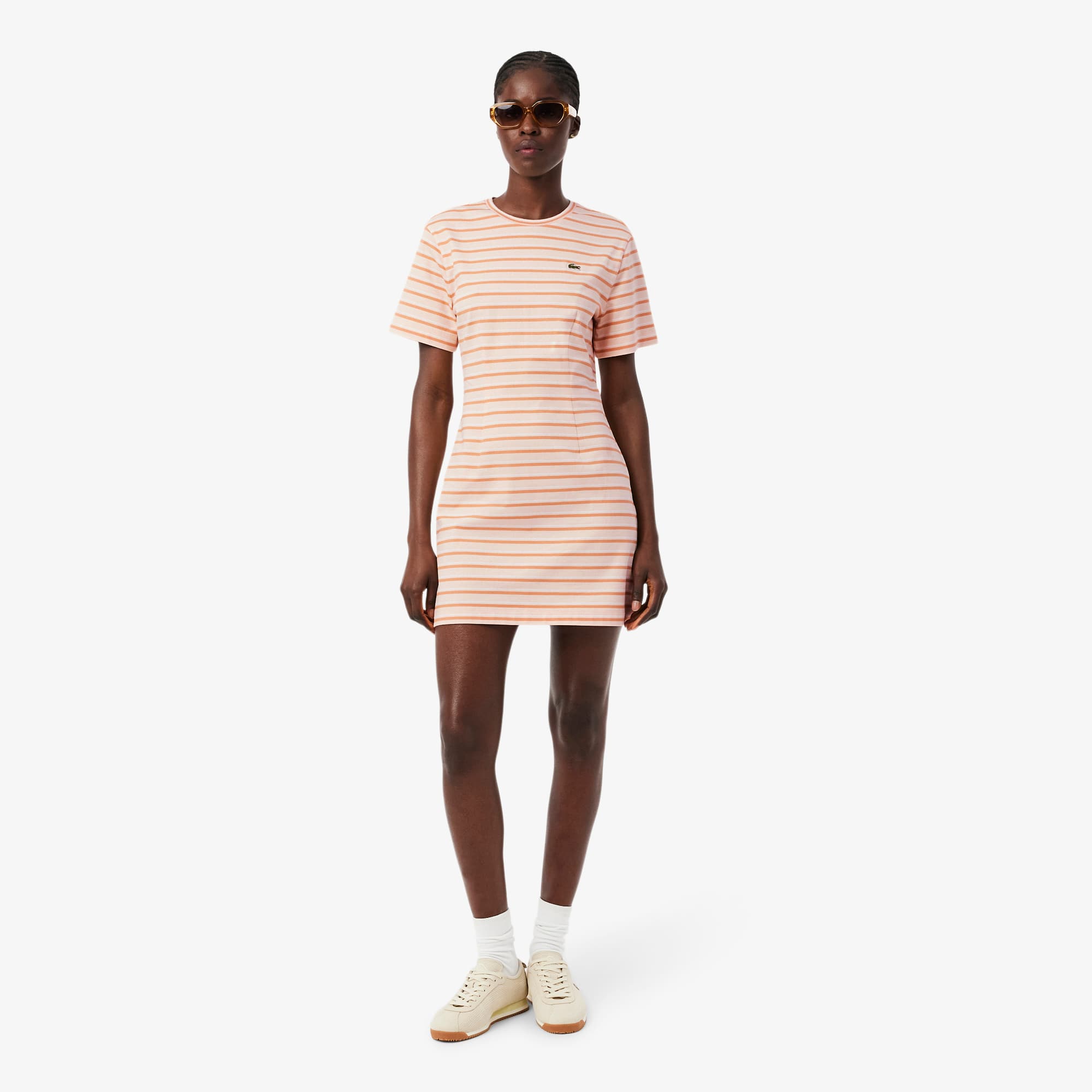 Striped Cotton T-shirt Dress - Women's dresses & skirts - New In