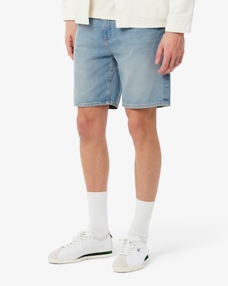 Straight Fit Denim Bermuda Shorts