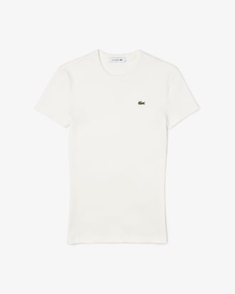 Slim Fit Ribbed Cotton T-shirt