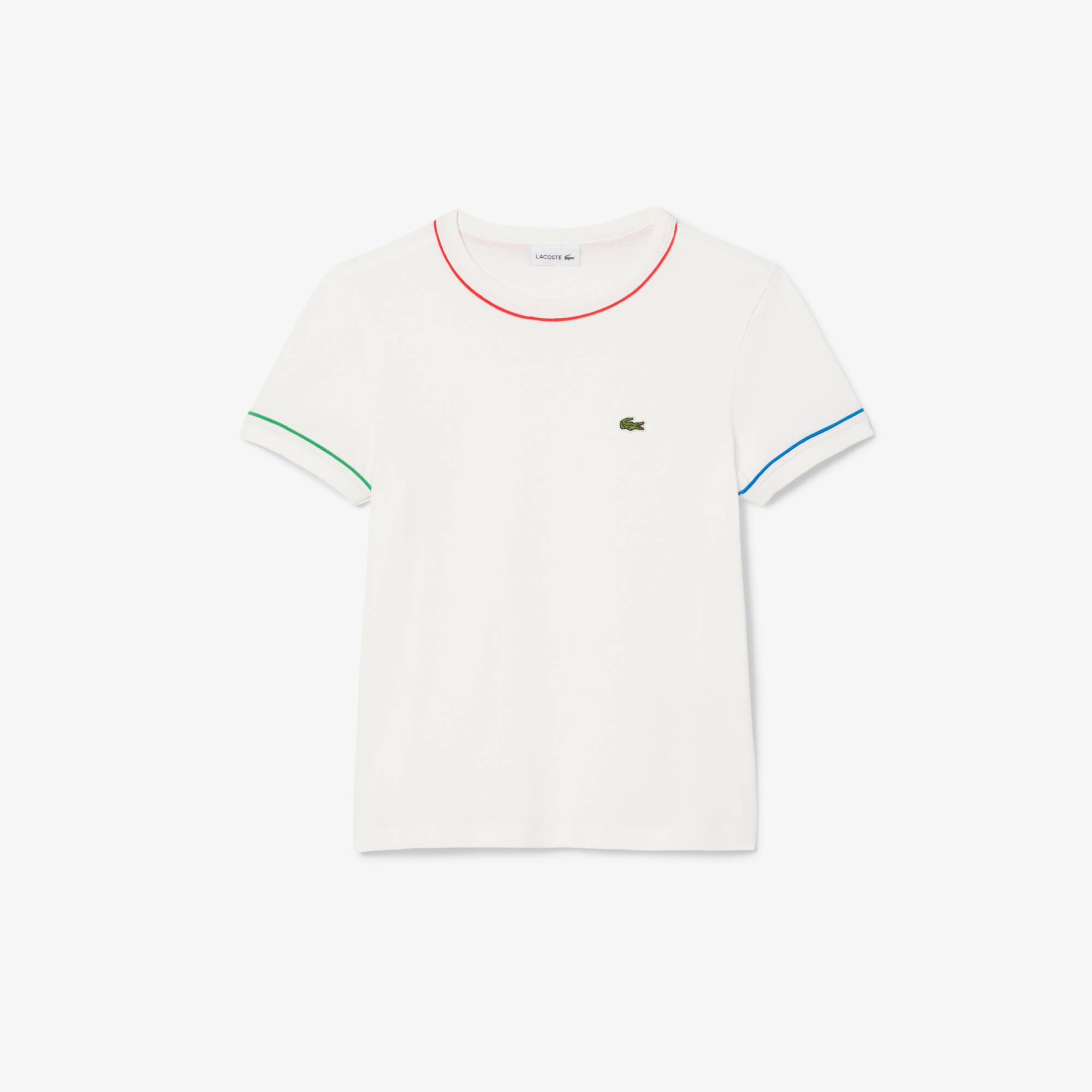 Contrast Trim Cotton T-shirt - Boys' T-Shirts & Shirts (2-8