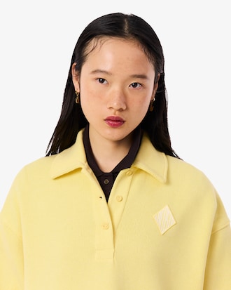 Oversized Ribbed Polo Sweatshirt