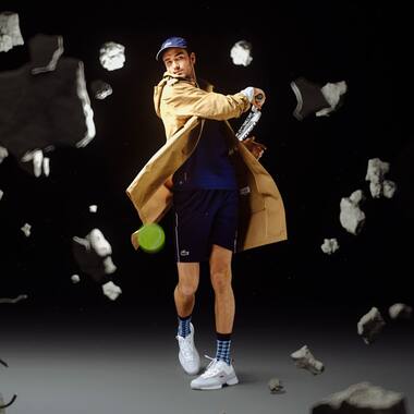 Tennis trainers worn by professional player Daniil Medvedev