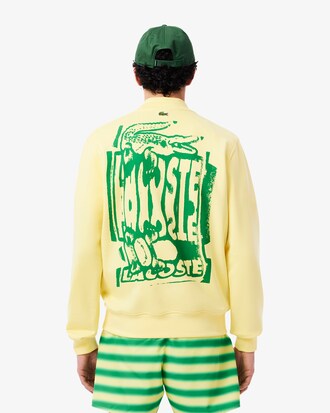 Graphic Print Fleece Sweatshirt