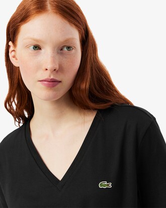 Relaxed Fit Soft Cotton V Neck T-shirt