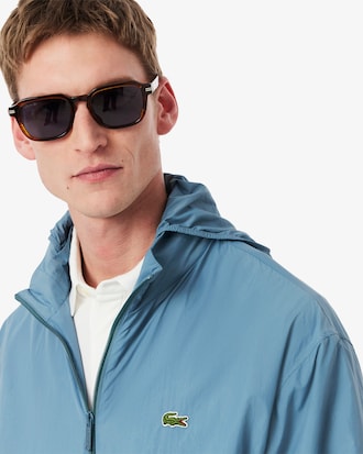 Water-Repellent Hooded Track Jacket