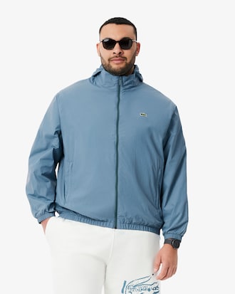 Water-Repellent Hooded Track Jacket