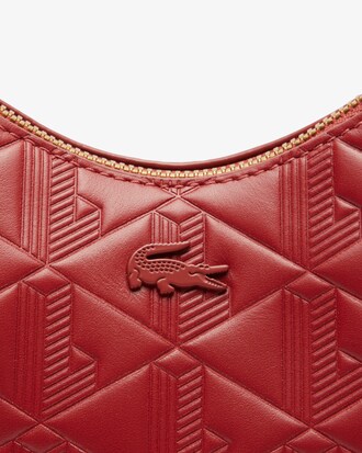 Maheki Embossed Leather Half Moon Purse