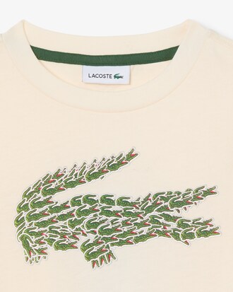 Crocodile Print Cotton T-shirt