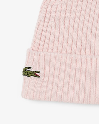 Rib Knit Brushed Wool Beanie