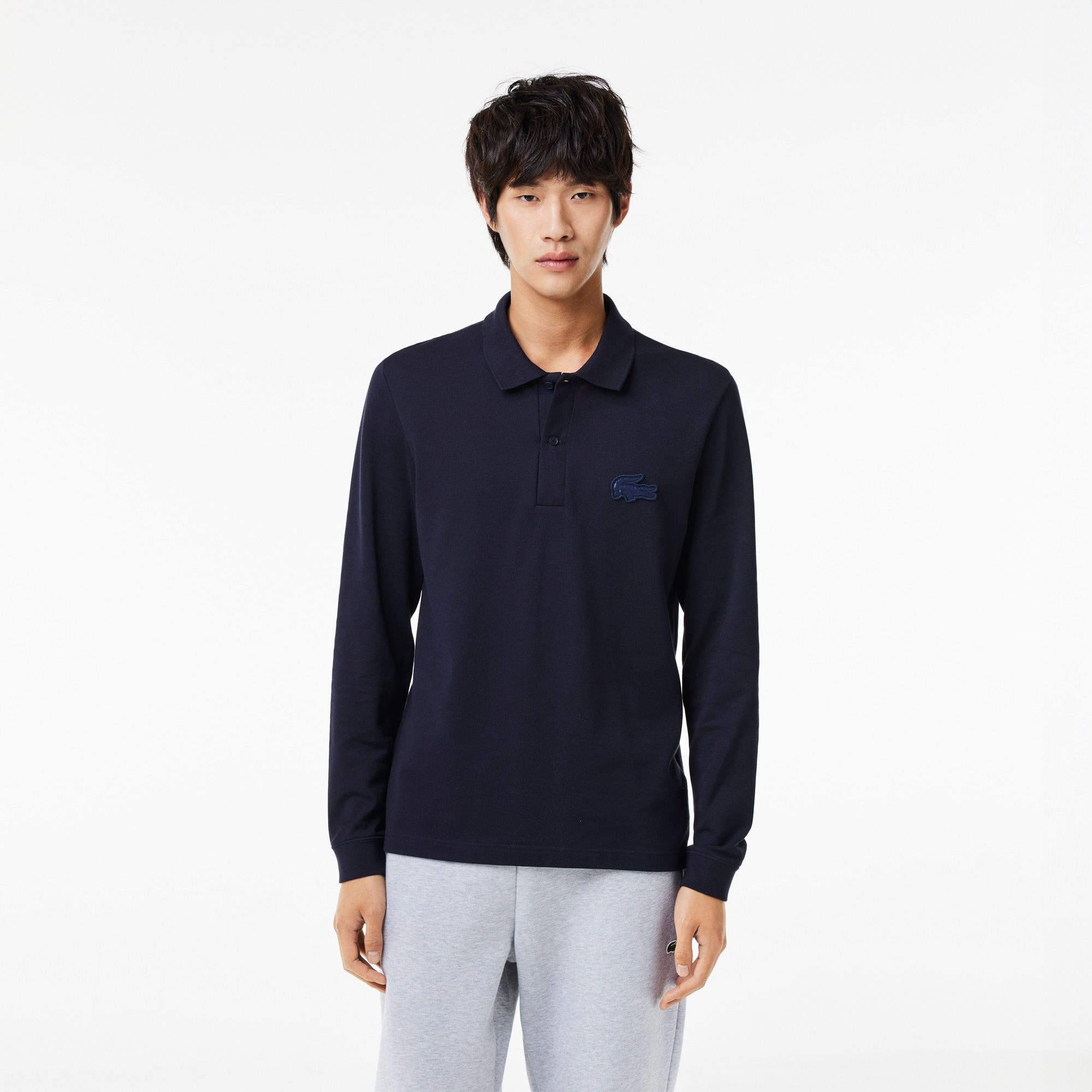 Mens long sleeve deals polo sale