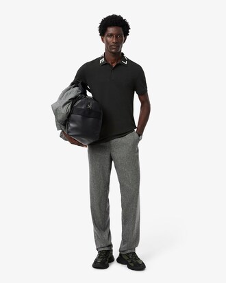 Slim Fit Jacquard Branded Polo Shirt