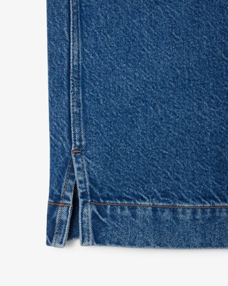 Oversized Denim Polo Shirt