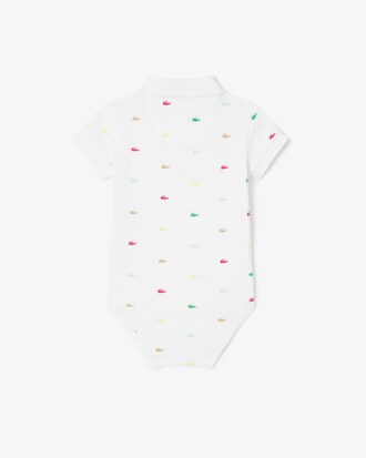 Infants&rsquo; Crocodile Print Piqu&eacute; Bodysuit