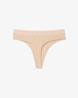 Logo Waist Stretch Cotton String Briefs