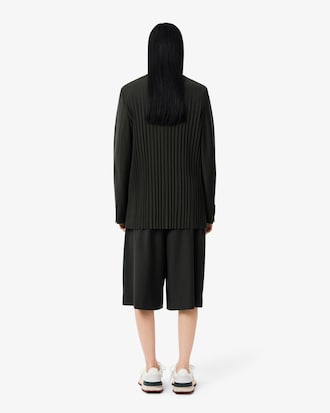 Oversized Long Wide Fit Pleat Bermuda Shorts