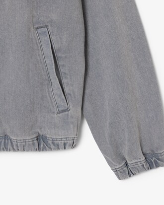 Washed Effect Denim Hooded Jacket