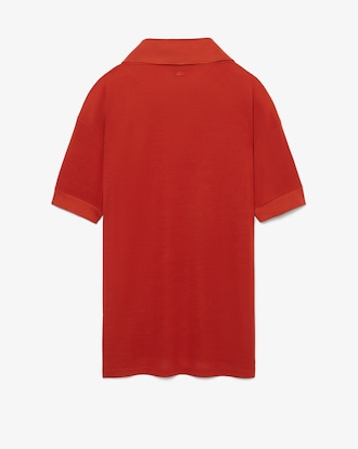 Runway Silk Piqu&eacute; Polo Collar Dress