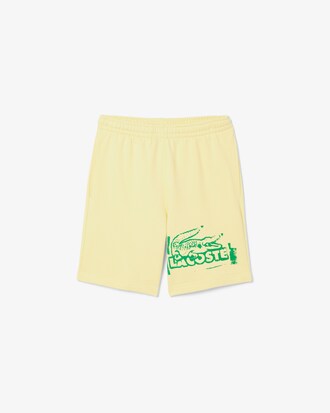 Graphic Cotton Fleece Shorts