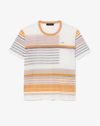 Runway Striped Satin Jersey T-shirt