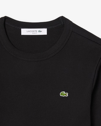 Slim Fit Ribbed Cotton T-shirt