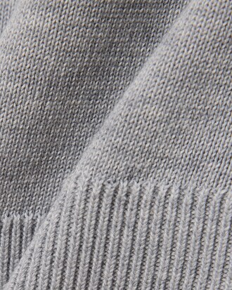 Zipped High Neck Cotton Sweater