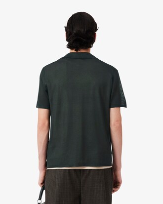 Runway Slim Fit Satin Piqu&eacute; Polo Shirt