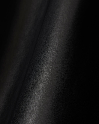 Runway High Ribbed Neck Leather Jacket