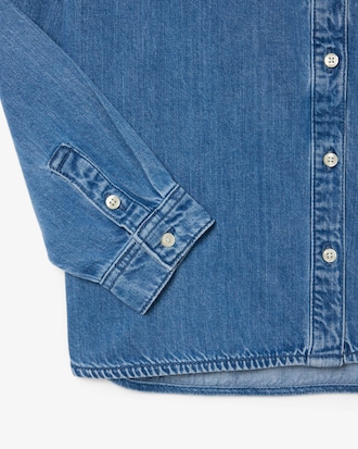 Badge Accent Denim Shirt