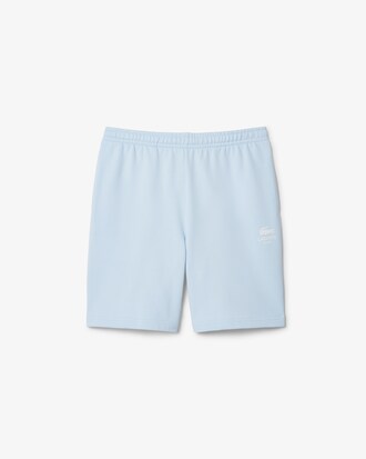 Printed cotton fleece shorts
