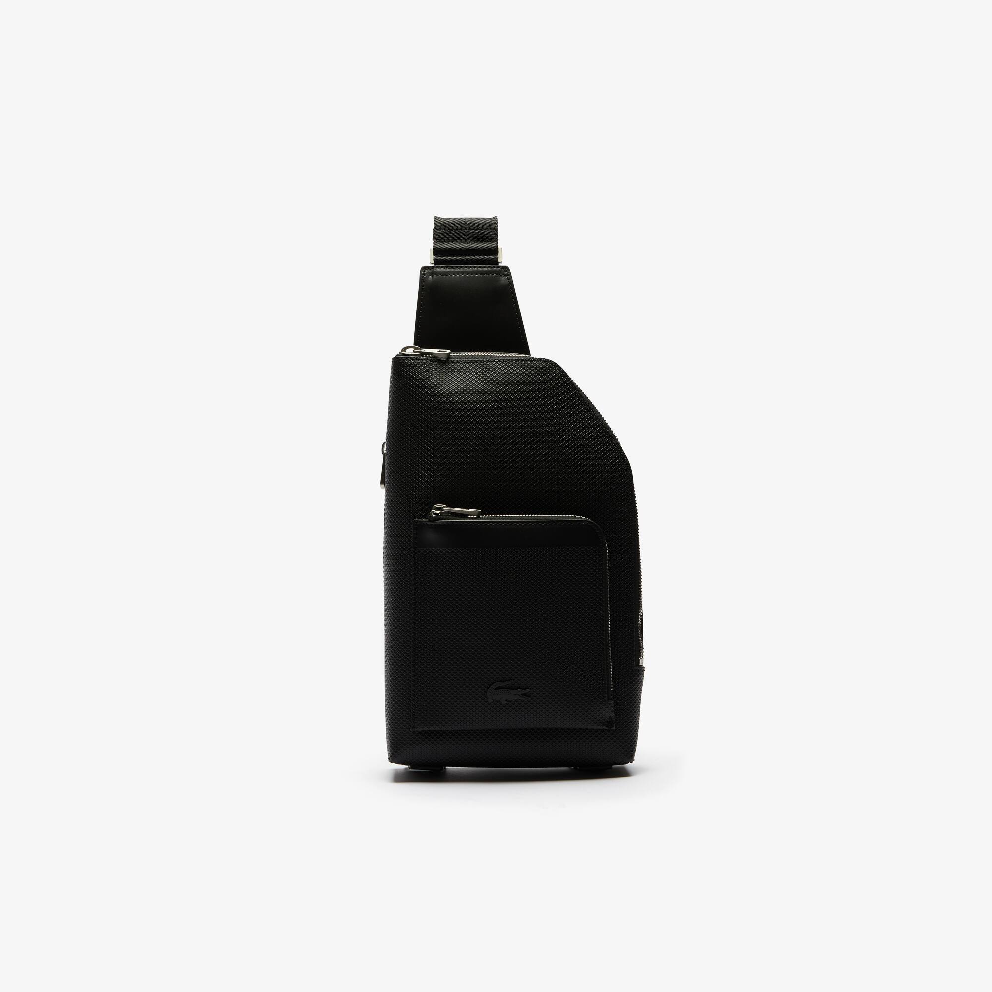 Lacoste Men’s Chantaco Piqué Leather Zip Crossbody Bag. 1