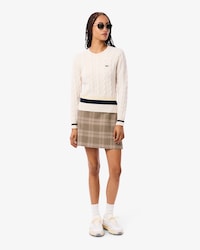 Water-Repellent Short Plaid Skirt