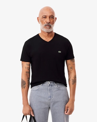 Lightweight Cotton Pima V Neck T-shirt