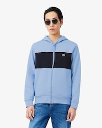 Colour-Block Zipped Hoodie