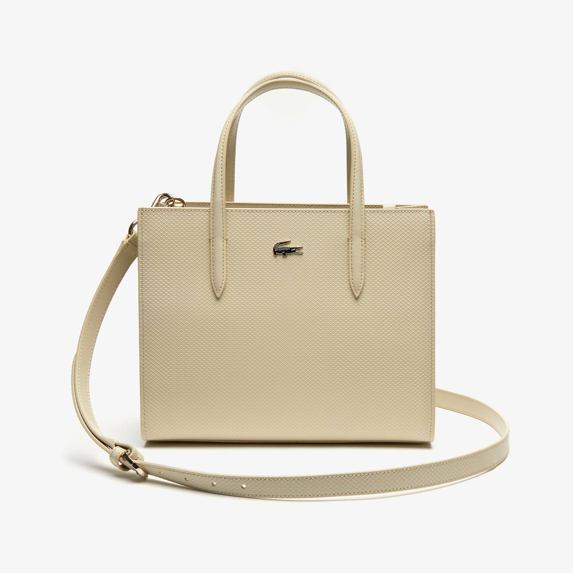 Lacoste Women s Chantaco Dual Carry Piqu Leather Zip Tote Bag