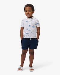 Monochrome Lined Swim Trunks