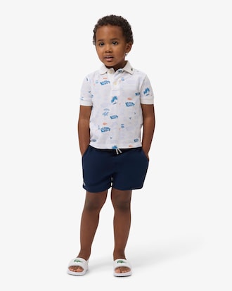 Monochrome Lined Swim Trunks