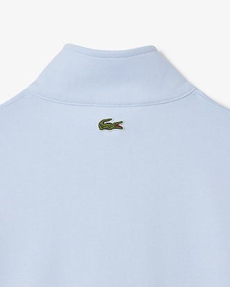High Neck Zip-Up Print Sweatshirt