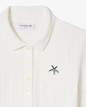 Slim Fit Pointelle Branded L.12.D Polo Shirt